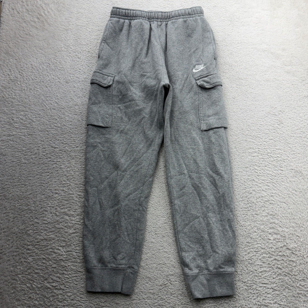 Nike Mens Sportswear Club Fleece Cargo Pants Grey Joggers Medium Active